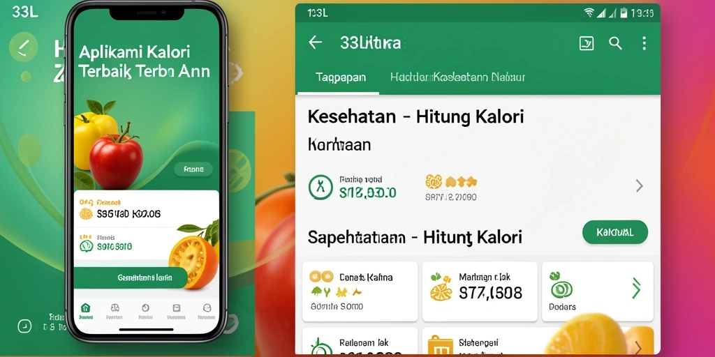 Tampilan antarmuka aplikasi 33L yang user-friendly dalam menghitung kalori.