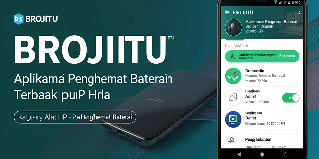 Antarmuka aplikasi BROJITU yang sederhana dan intuitif untuk penghematan baterai.