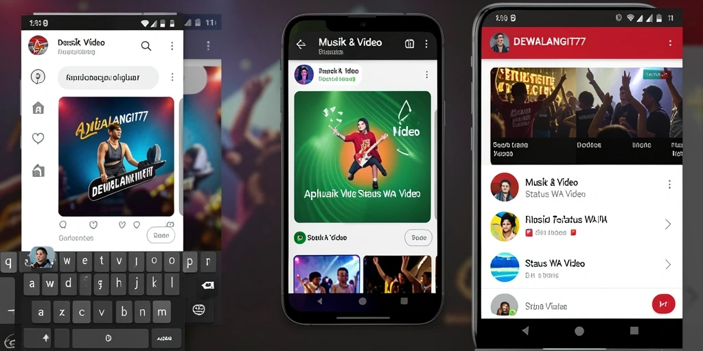 Antarmuka aplikasi DEWALANGIT77 menampilkan berbagai pilihan video status yang menarik.