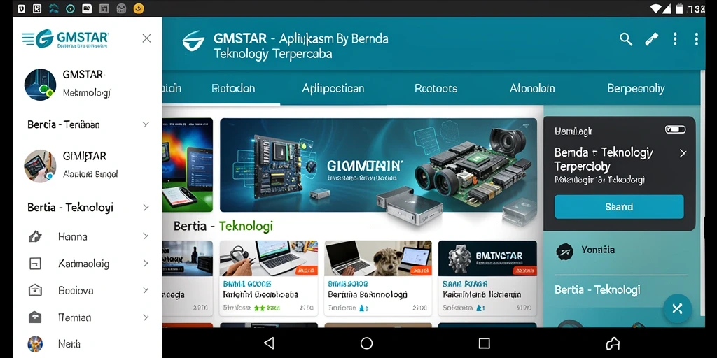 Tampilan antarmuka GMSTAR yang sederhana dan fungsional.