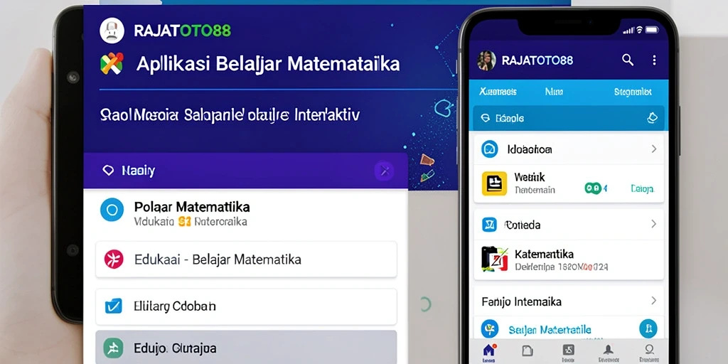 Tampilan antarmuka aplikasi RAJATOTO88 yang menarik untuk belajar matematika.