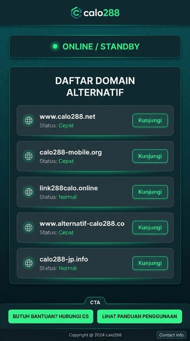 Tampilan link alternatif calo288